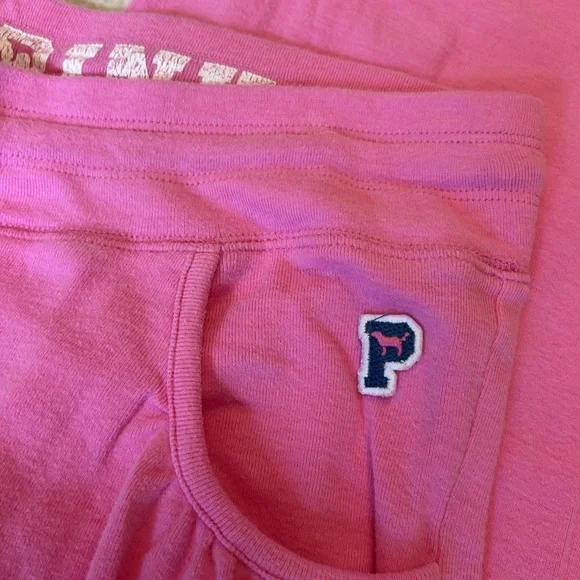 Vintage Y2K PINK Victoria’s Secret Pink Dog Logo Sweatpants💕 - Picture 3 of 8